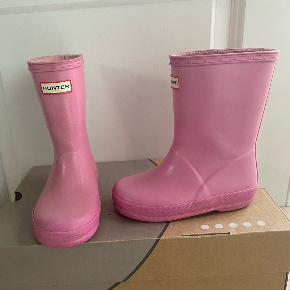 Hunter Boots Pink Girls - SZ 9